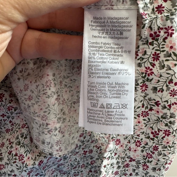 J.Crew Factory Men’s XL Slim Fit Floral Button-Up Shirt Pink Stretch - Picture 5 of 8